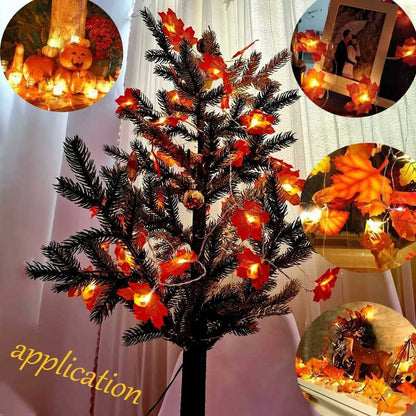 Fall Garland, Fall Decoration, 30 Light Strings, Fall Leaf Garland, Halloween Christmas Decoration, V1188-MS-227-1989