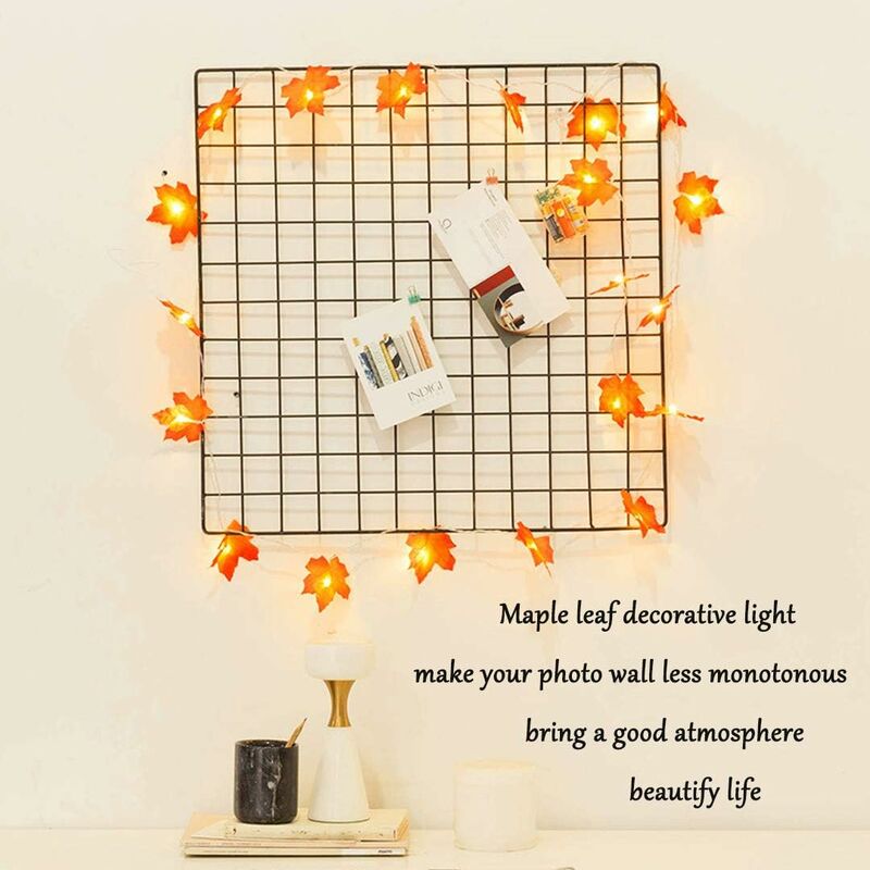 Fall Garland, Fall Decoration, 30 Light Strings, Fall Leaf Garland, Halloween Christmas Decoration, V1188-MS-227-1989