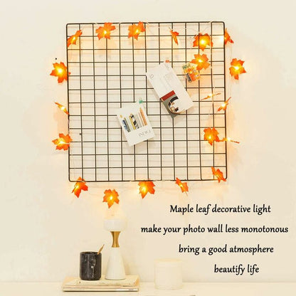 Fall Garland, Fall Decoration, 30 Light Strings, Fall Leaf Garland, Halloween Christmas Decoration, V1188-MS-227-1989