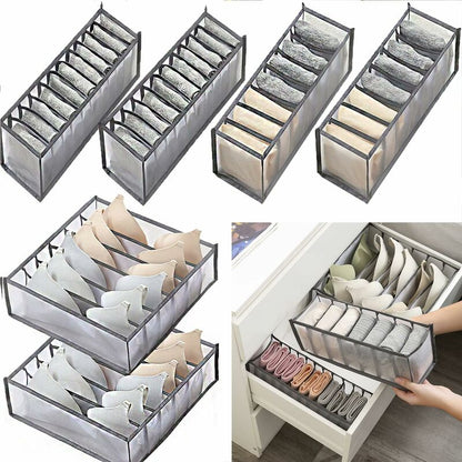 6 pcs Underwear Drawer Organizer Foldable Storage Box Large Capacity Drawer Storage Box For Storing V1188-MS-227-1993