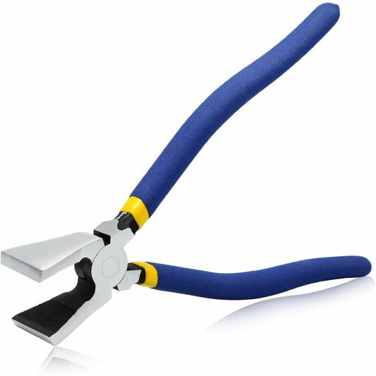 8" Flat Jaw Glass Pliers - Stained Glass Pliers - Durable Glass Breaking Tool - Heavy Duty Glass Pliers For V1188-MS-227-1995