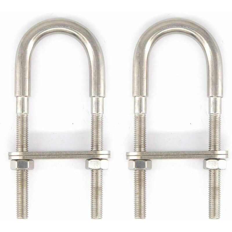 M6X90 304 Stainless Steel U Bolt (2 pcs) V1188-MS-227-1996
