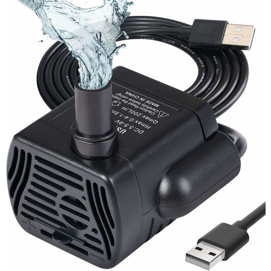 Submersible Water Pump, Aquarium Pump Adjustable 200L/H 3W Ultra-Quiet Catit Usb Pump For Pond Fish Tank V1188-MS-227-1999