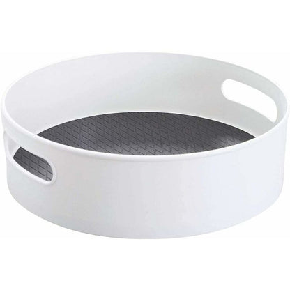 Spice Rack 30Cm Kitchen Cupboard Storage Plastic Lazy Susan, Spice Rack Spice Holder Spice Storage White V1188-MS-227-2000