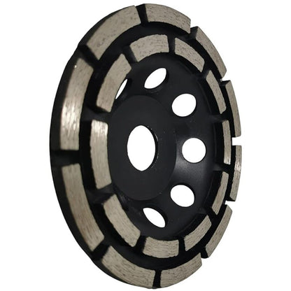 Diamond Grinding And Sanding Disc, 125Mm X 22.23Mm Double ROw Diamond Abrasive Wheel, For Grinding Screed, V1188-MS-227-2001