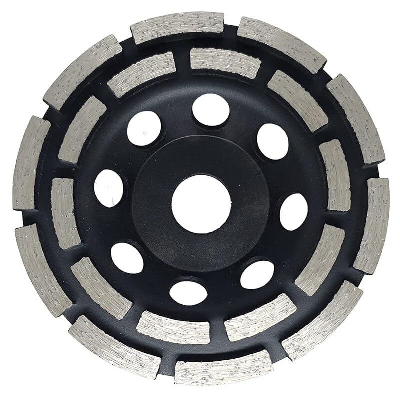 Diamond Grinding And Sanding Disc, 125Mm X 22.23Mm Double ROw Diamond Abrasive Wheel, For Grinding Screed, V1188-MS-227-2001
