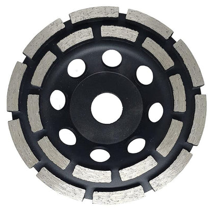 Diamond Grinding And Sanding Disc, 125Mm X 22.23Mm Double ROw Diamond Abrasive Wheel, For Grinding Screed, V1188-MS-227-2001