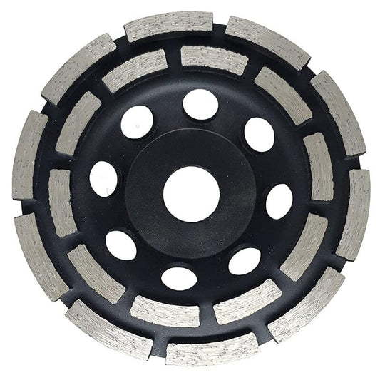 Diamond Grinding And Sanding Disc, 125Mm X 22.23Mm Double ROw Diamond Abrasive Wheel, For Grinding Screed, V1188-MS-227-2001