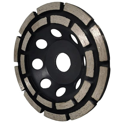Diamond Grinding And Sanding Disc, 125Mm X 22.23Mm Double ROw Diamond Abrasive Wheel, For Grinding Screed, V1188-MS-227-2001
