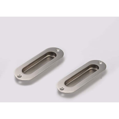 Flush Door Handle 2 Pieces Brushed Stainless Steel Flush Handle Sliding Door Handle Cupboard Door Handle With V1188-MS-227-2002