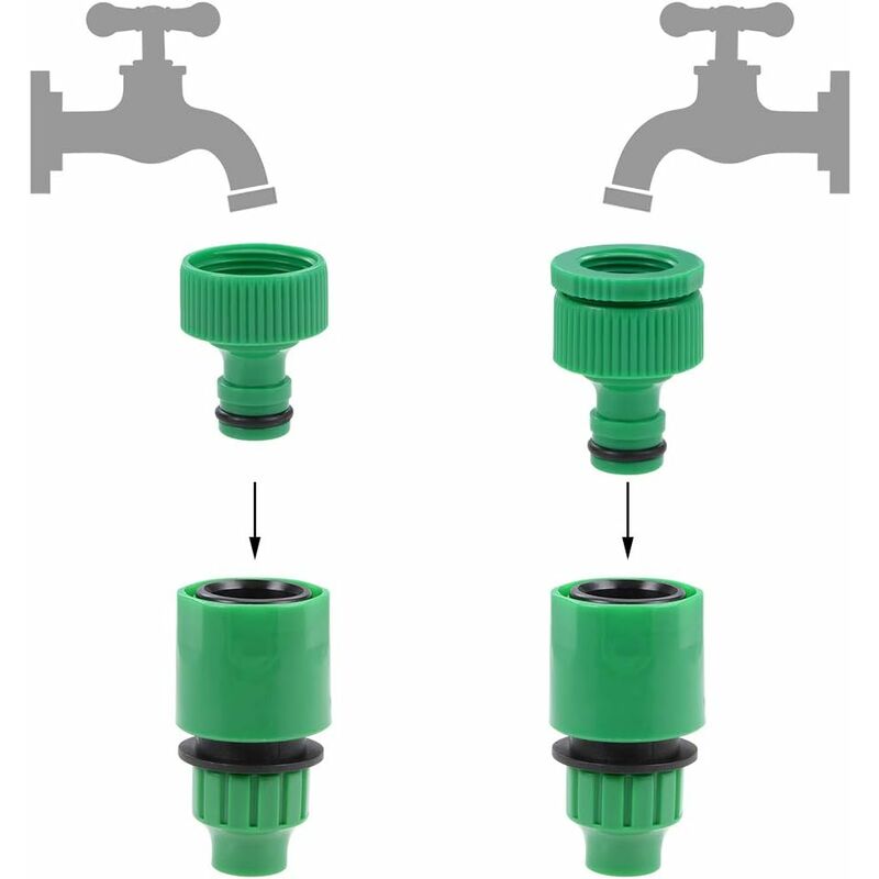Quick Connector Hose Pipe Adapter 8Mm Inner Diameter Pipe Fitting For Garden Irrigation System 5 pcs V1188-MS-227-2011