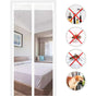 Magnetic Screen Door Automatic Closing Insect Screen Door Curtain With Magnets No Drilling (120X220Cm, White) V1188-MS-227-2013