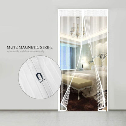 Magnetic Screen Door Automatic Closing Insect Screen Door Curtain With Magnets No Drilling (120X220Cm, White) V1188-MS-227-2013