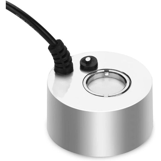 Fogger 24V Metal Ultrasonic Mist Maker Fogger For Pond, Aquarium, Garden, Halloween Eu Plug (Silver) V1188-MS-227-2014