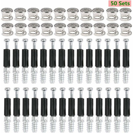 Cam Fittings 50 Pair Furniture Cabinet Panel Connection 15Mm Invisible Connector For Kitchen Cabinet, V1188-MS-227-2021