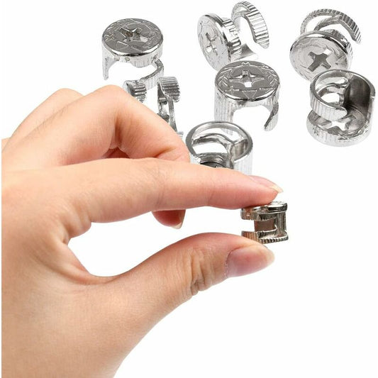 Cam Fittings 50 Pair Furniture Cabinet Panel Connection 15Mm Invisible Connector For Kitchen Cabinet, V1188-MS-227-2021