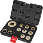 ROuter Guide Kit, 11 Pieces Imperial Size Brass ROuter Template Guide Kit, With Lock Nut Adapter With Case V1188-MS-227-2025