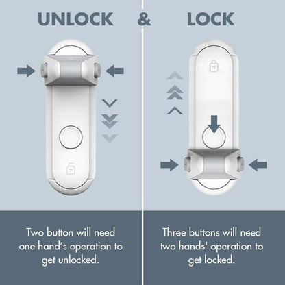 Child Proof Door Lever Lock, Baby Safety Door Handle Lock, Easy To Install And Use 3M Vhb Adhesive No Tools V1188-MS-227-2026