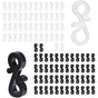 100 pcs Mini Black White Plastic Gutter Hooks With Shape Clip Outdoor Light Hooks For Wedding Christmas V1188-MS-227-2027