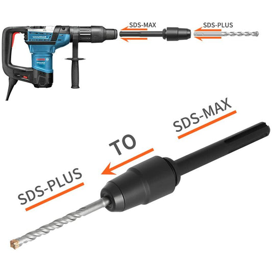 Sds Max To Sds Plus Adapter For ROtary Hammers, Sds Max To Sds Plus Drill Quick Change Tool, Chuck Adapter V1188-MS-227-2031