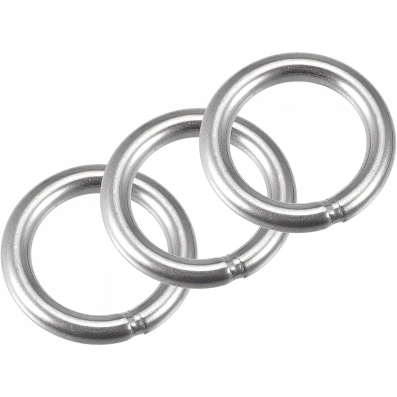 Welded Ring Stainless Steel 304 50Mm External Diameter 8Mm Thickness 3 pcs V1188-MS-227-2038