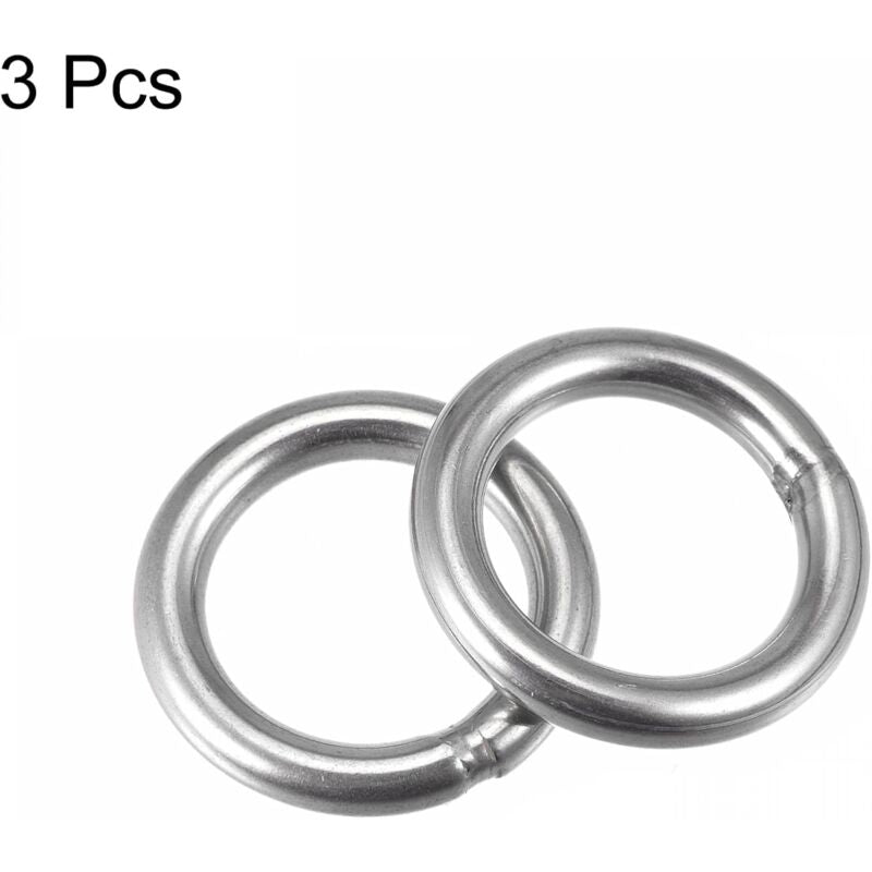 Welded Ring Stainless Steel 304 50Mm External Diameter 8Mm Thickness 3 pcs V1188-MS-227-2038