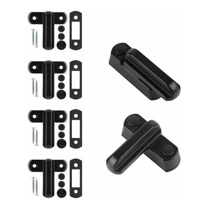 Sash Jammer Additional Window Lock, 4 Door Window Locks Block Aluminum Alloy With 8X Screws, Home Security, V1188-MS-227-2042