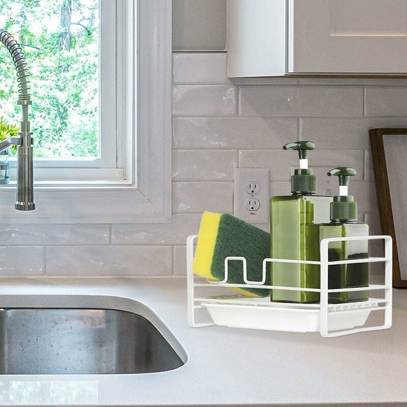 Sink Caddy With Removable Tray, Kitchen Sink Organizer, White V1188-MS-227-2048