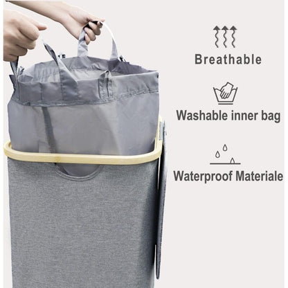 100L Laundry Basket With Lid Laundry Hamper With Handles Dirty Laundry Basket, Laundry Bin Laundry Basket V1188-MS-227-2049