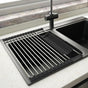 Stainless Steel Kitchen Dish Drainer Rack Foldable And Removable Stainless Steel ROller Drying Rack For Sink V1188-MS-227-2055