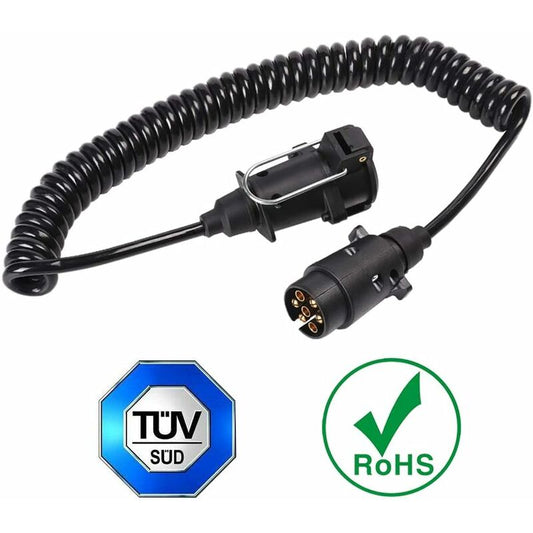 7 Pin Trailer Socket And Plug With 2M Extension Cable Connector For Towing Hitch Caravan Vehicle Truck V1188-MS-227-2057