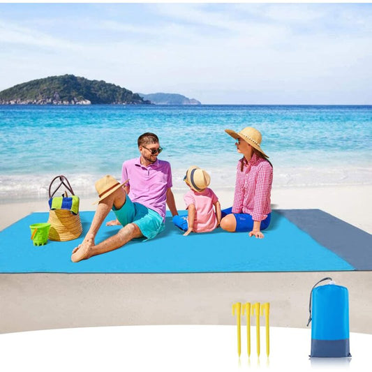 Sandproof Beach Blanket Waterproof Beach Mat 210 X 200 Cm 4 Fixing Corners Beach Mat For Beach Travel Camping V1188-MS-227-2059