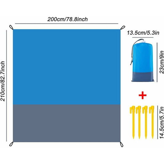 Sandproof Beach Blanket Waterproof Beach Mat 210 X 200 Cm 4 Fixing Corners Beach Mat For Beach Travel Camping V1188-MS-227-2059