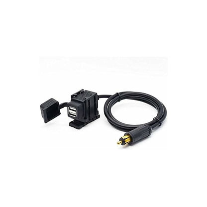 Din Hella Motorcycle Dual Usb Charger Socket Power Adapter 2.1A With 1.8M Cable For Phone / Iphone / Gps V1188-MS-227-2078