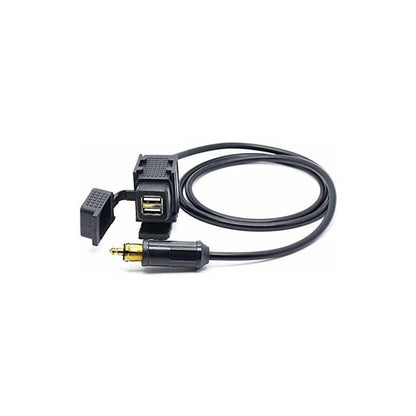 Din Hella Motorcycle Dual Usb Charger Socket Power Adapter 2.1A With 1.8M Cable For Phone / Iphone / Gps V1188-MS-227-2078