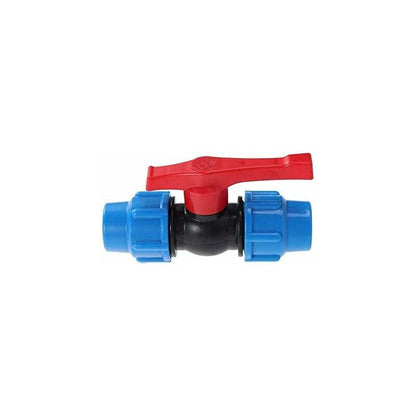 Mdpe Plastic Ball Valve - Compression Pipe Fitting With Inline Ball Valve - For Use With Water Pipe - 32Mm V1188-MS-227-2082