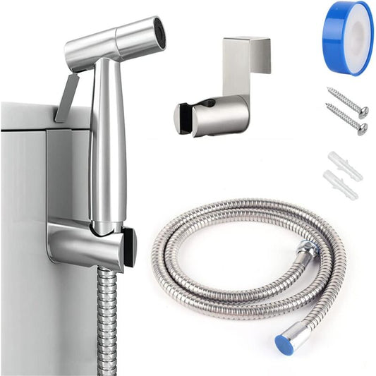Toilet Sprayer, Stainless Steel Toilet Sprayer Kit, Adjustable Water Pressure Toilet Sprayer, Bidet Sprayer V1188-MS-227-2086