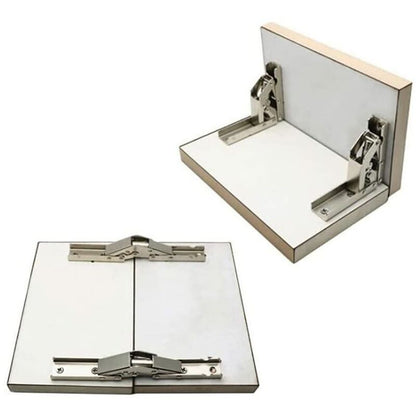 2 pcs Stainless Steel 90 Degree Folding Shelf Hinge Hidden Bracket Table Support Hinge Furniture Accessories V1188-MS-227-2087