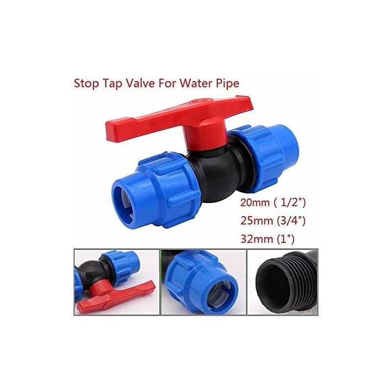 Plastic Ball Valve For 32Mm Compression Pipe V1188-MS-227-2088