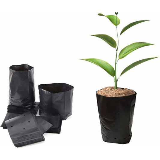 100 pcs Thickened Plastic Plant Nursery Bags Fruit Flower Seedling Planting Bags Garden Plant Grow Bags With V1188-MS-227-2091