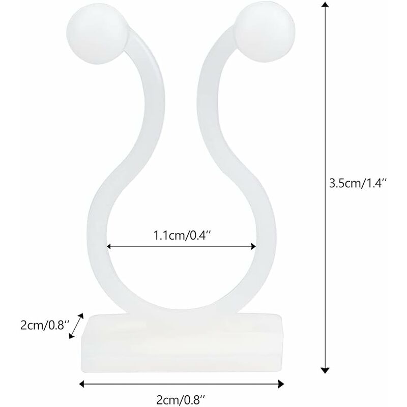 100 pcs Climbing Plant Support Clip, Wall Plant Clip, Vine Wall Clip, Clip For Climbing Plants -White V1188-MS-227-2092