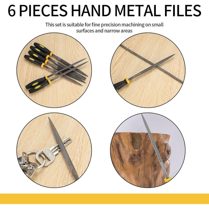 6 Pieces File Set, Files And Rasps, Needle Files, Diamond Rasp Files For Wood/Metal/Workshop/Plastics Repair V1188-MS-227-2094
