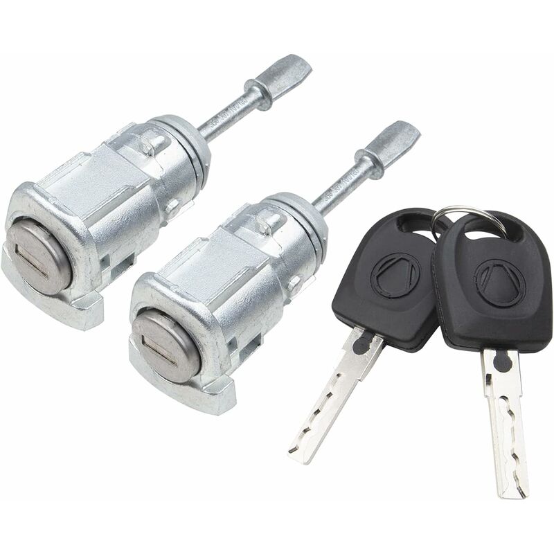 Front Left Right Door Lock Cylinder Compatible With Golf Iv Bora Passat B5 Skoda Fabia 3B0837167 3B0837168 V1188-MS-227-2104