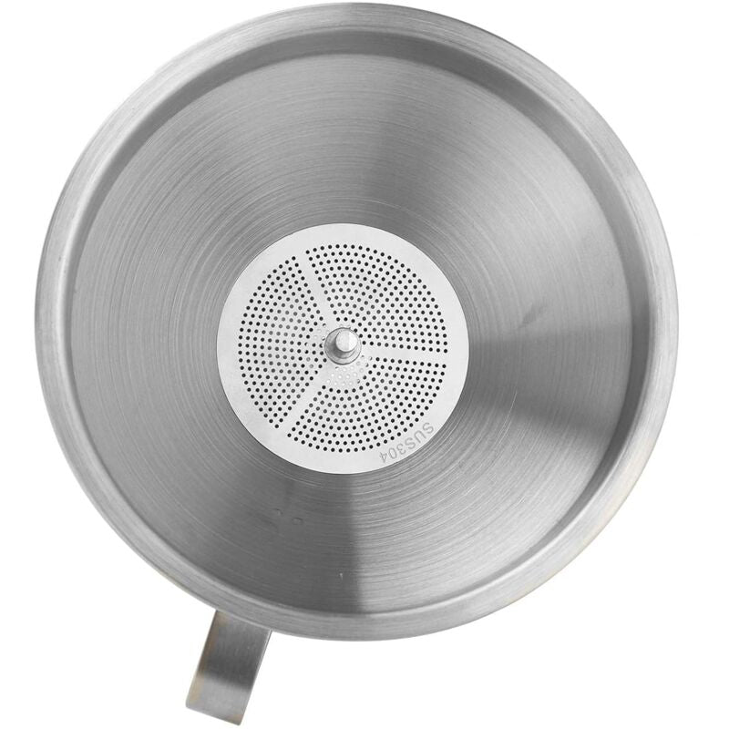 5" Food Grade Stainless Steel Kitchen Funnel With Removable 200 Mesh Filter And Handle Strainer Funnel For V1188-MS-227-2108