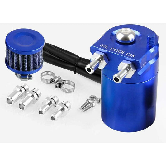 Universal Oil Catch Can, 300Ml Air Filter Breather Engine Separator Oil Tank Car Oil Catcher (Blue) V1188-MS-227-2111