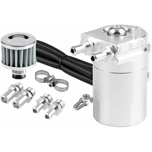 Universal Oil Catch Can, 300Ml Air Filter Breather Engine Separator Oil Tank Car Oil Catcher (Blue) V1188-MS-227-2111