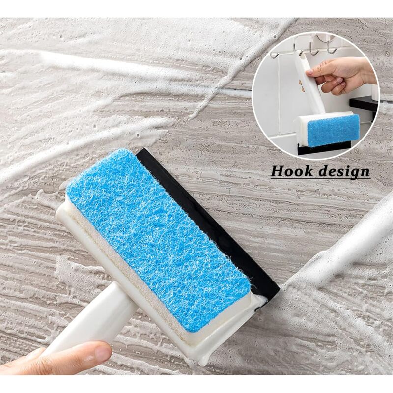 2 In 1 Cleaning Brush, Window Squeegee With Sponge, Cleaning Tools For Mirrors, Windows, Tiles, Car Glass V1188-MS-227-2120