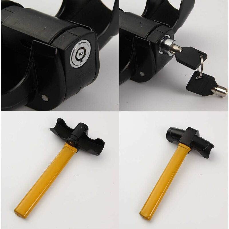 Car Steering Wheel Lock, Steering Wheel Lock, T-Bar Steering Wheel Lock For Car Universal Steering Wheel V1188-MS-227-2121