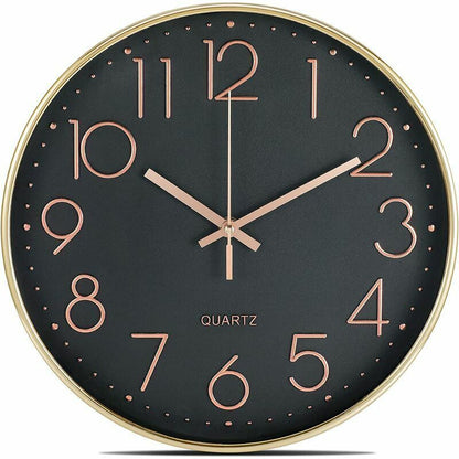 12 Inch Silent Non Ticking Wall Clock Modern Battery Operated Wall Clock Easy To Read Decor For Kitchen, V1188-MS-227-2122