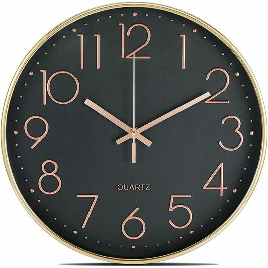 12 Inch Silent Non Ticking Wall Clock Modern Battery Operated Wall Clock Easy To Read Decor For Kitchen, V1188-MS-227-2122